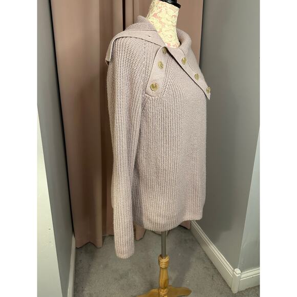 Haven Well Within Side Button Sweater Capsule Minimalist Cozy Classic Medium - Picture 2 of 6